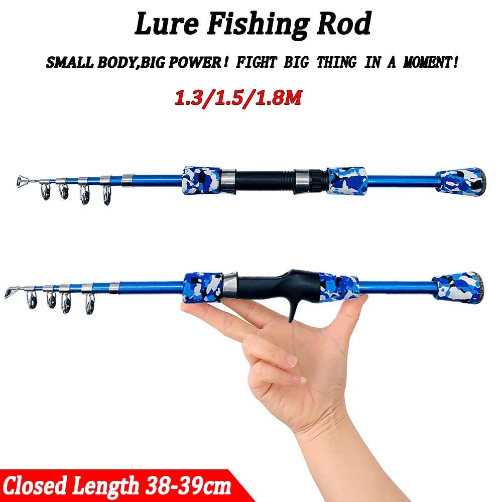 Telescopic Spinning/Casting Carbon Fiber Fishing Pole